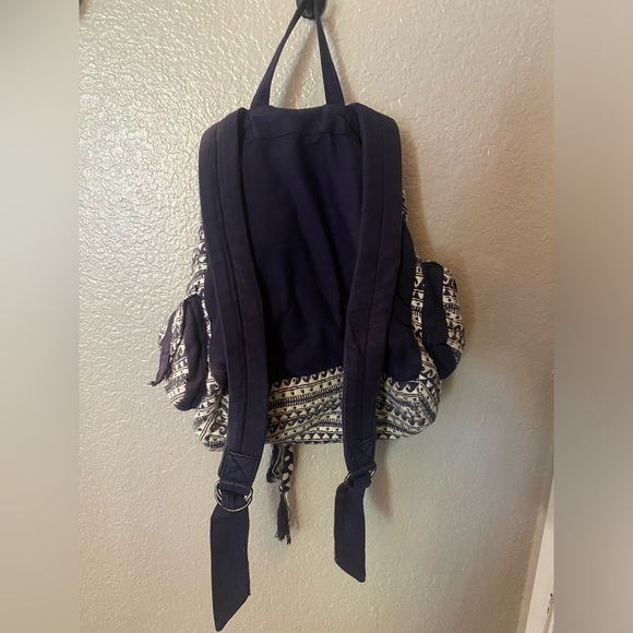 Roxy Backpack Navy Blue and White - Picture 2 of 4